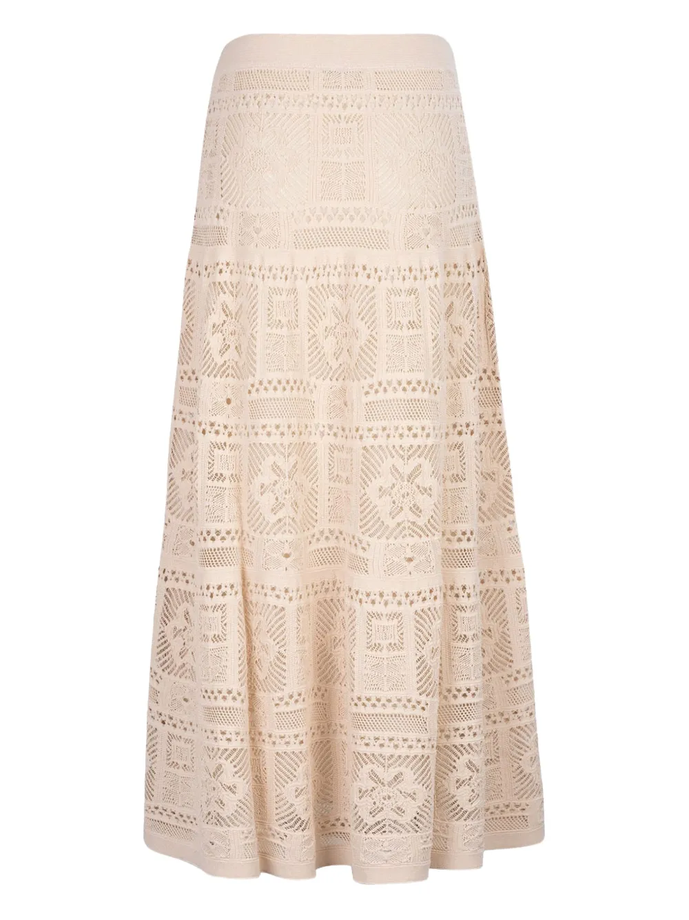 D.Exterior crochet-pattern flared skirt | Pleated Skirts | Image 2