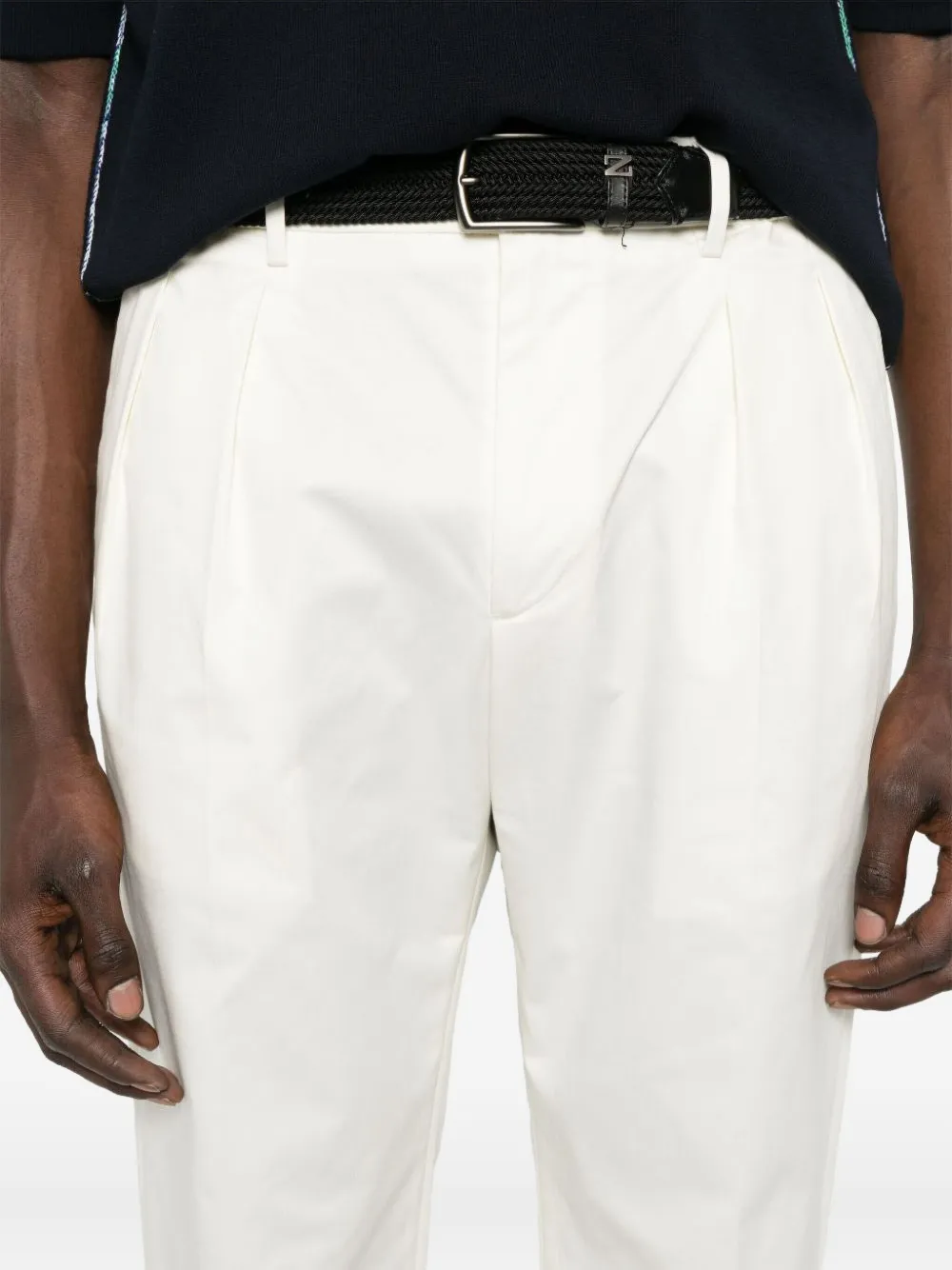 Tagliatore Broek met geplooide voorkant Wit