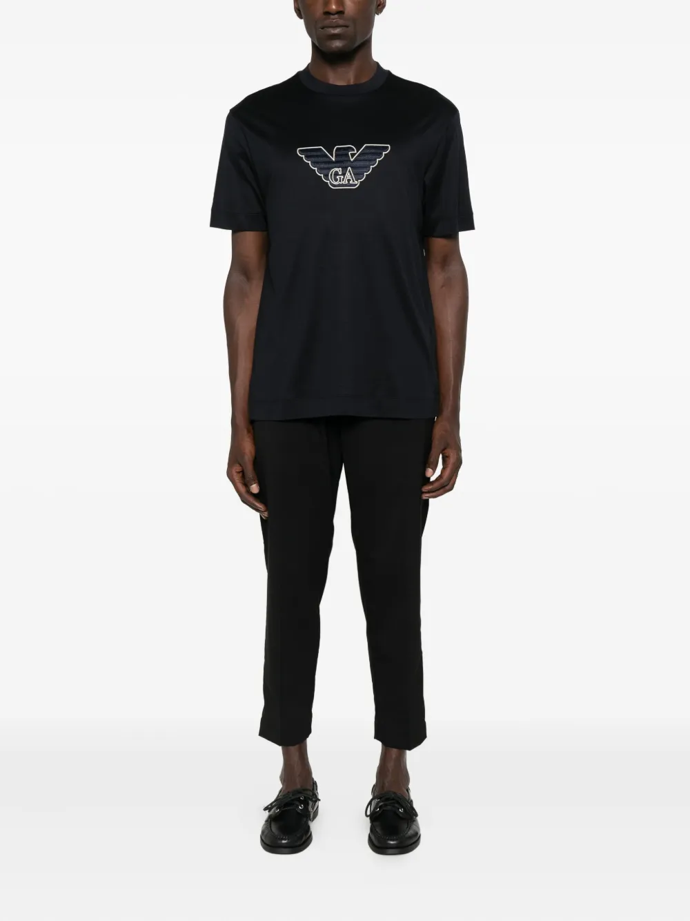 Emporio Armani T-shirt met logodetail - Blauw