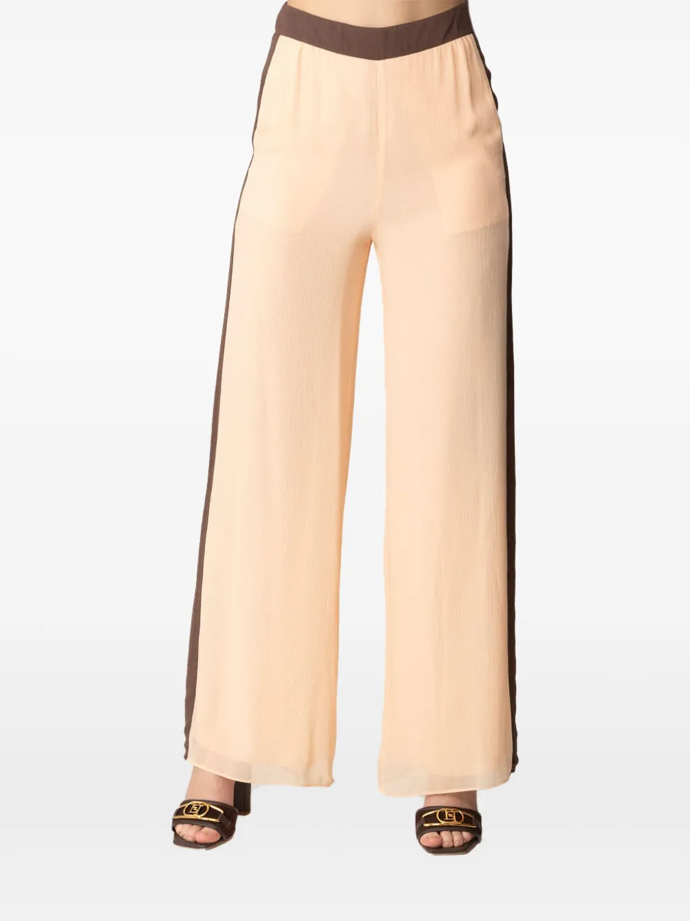 Patrizia Pepe Broek met zijstreep Beige