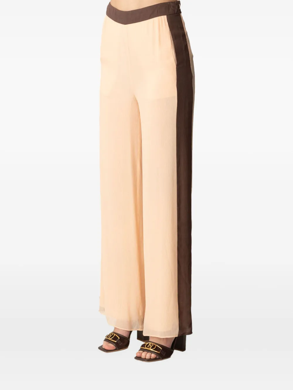 Patrizia Pepe Broek met zijstreep Beige