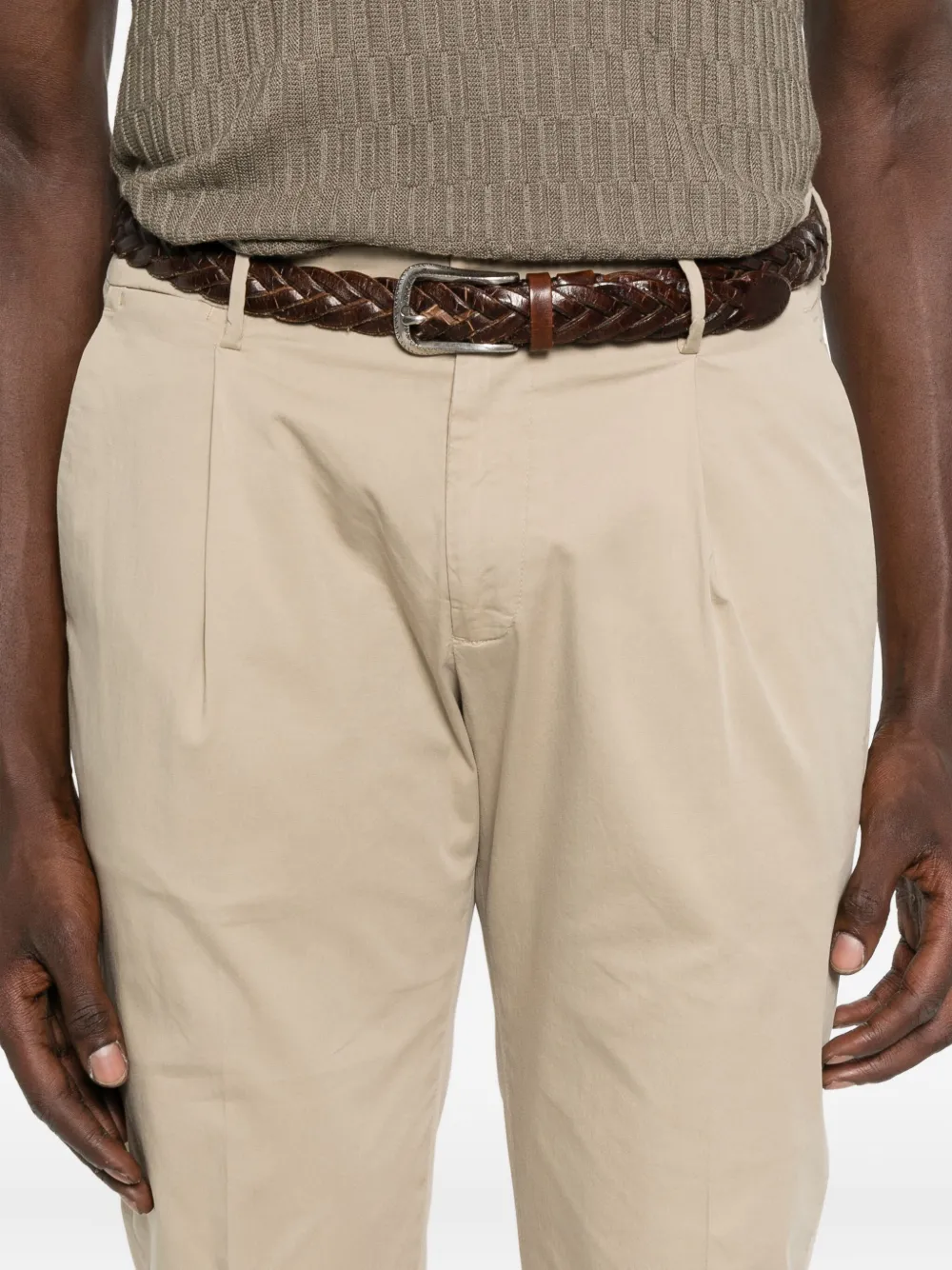 Briglia 1949 Tiberio geplooide chino Beige