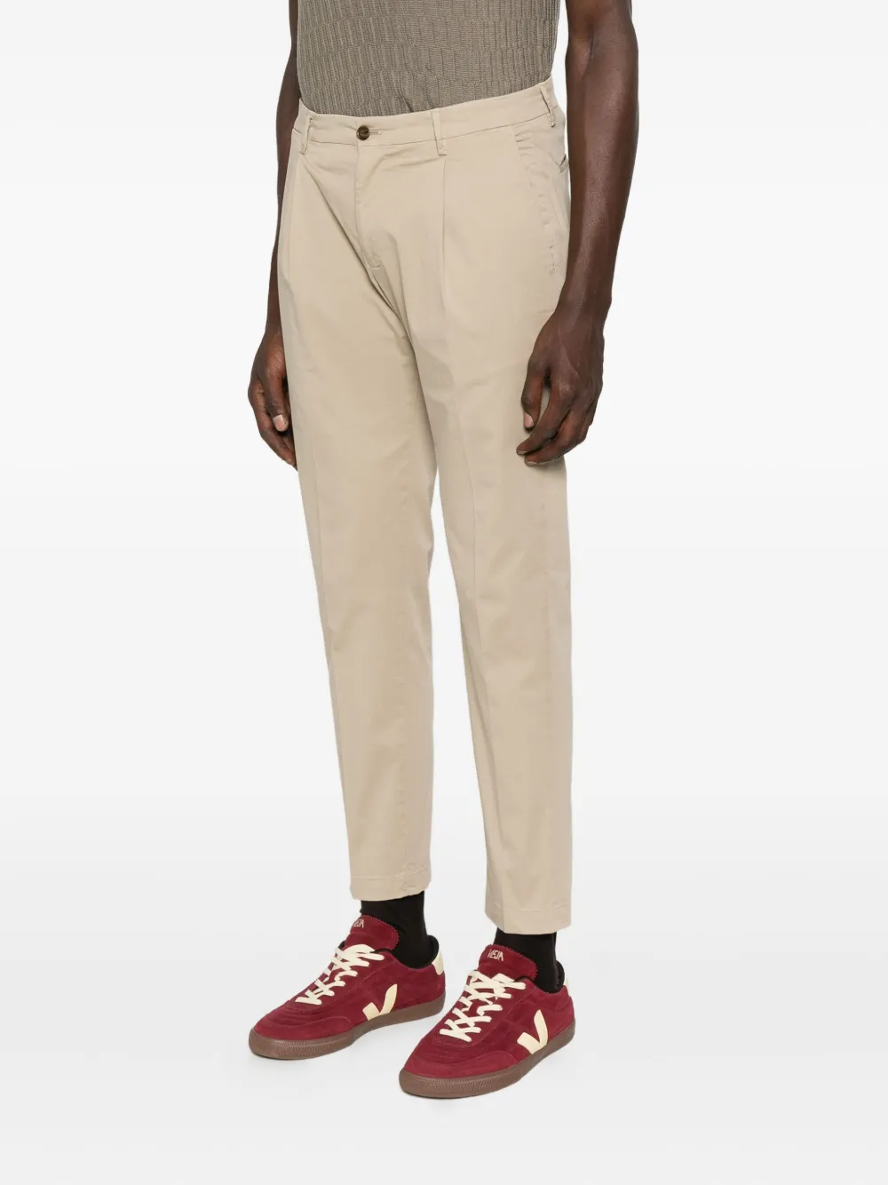 Briglia 1949 Tiberio geplooide chino Beige