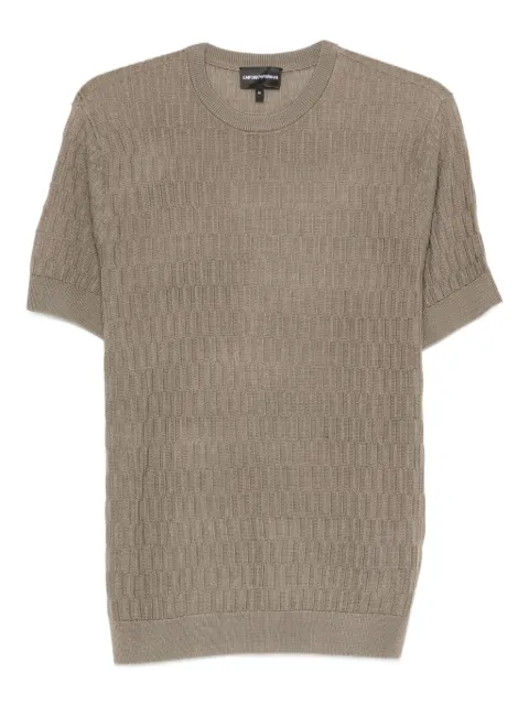 Emporio Armani textured crew-neck T-shirt