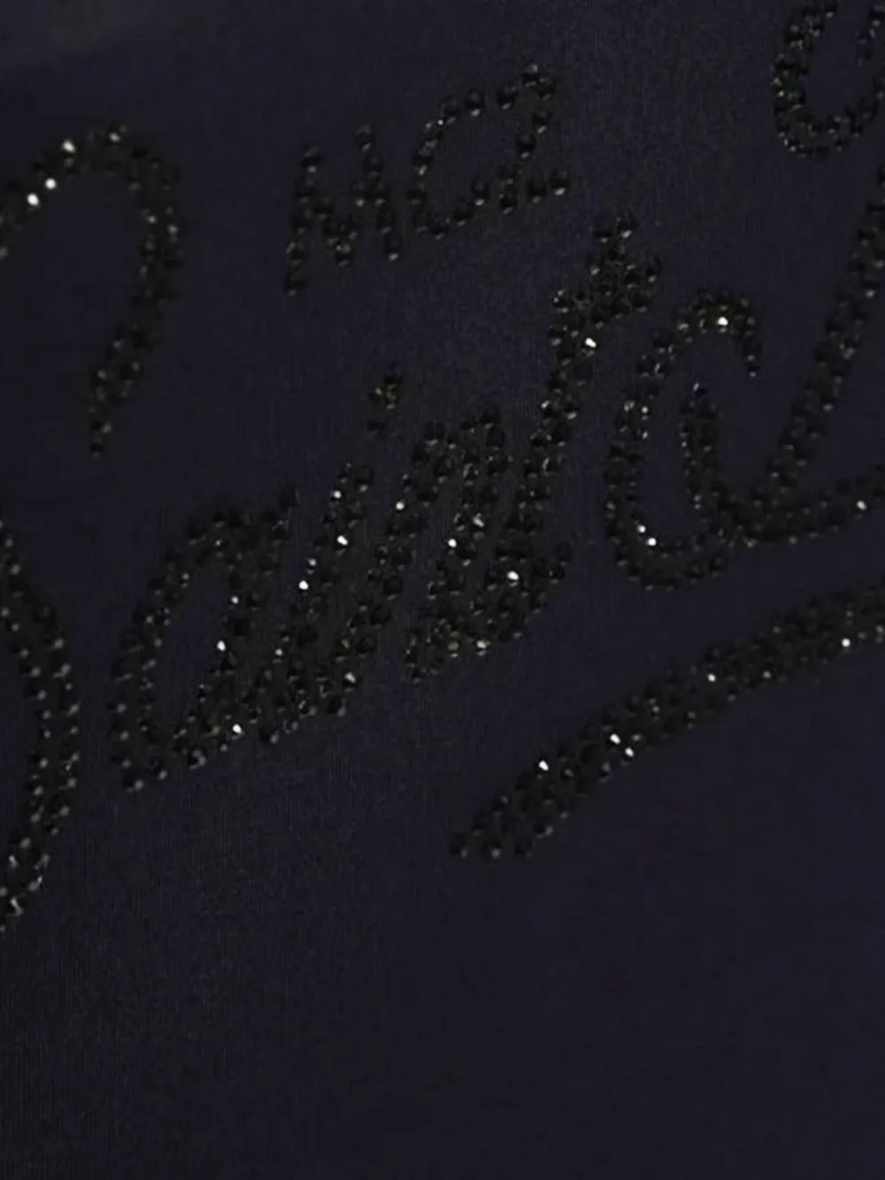 Mc2 Saint Barth Rhinestone-embellished Swimsuit In Black