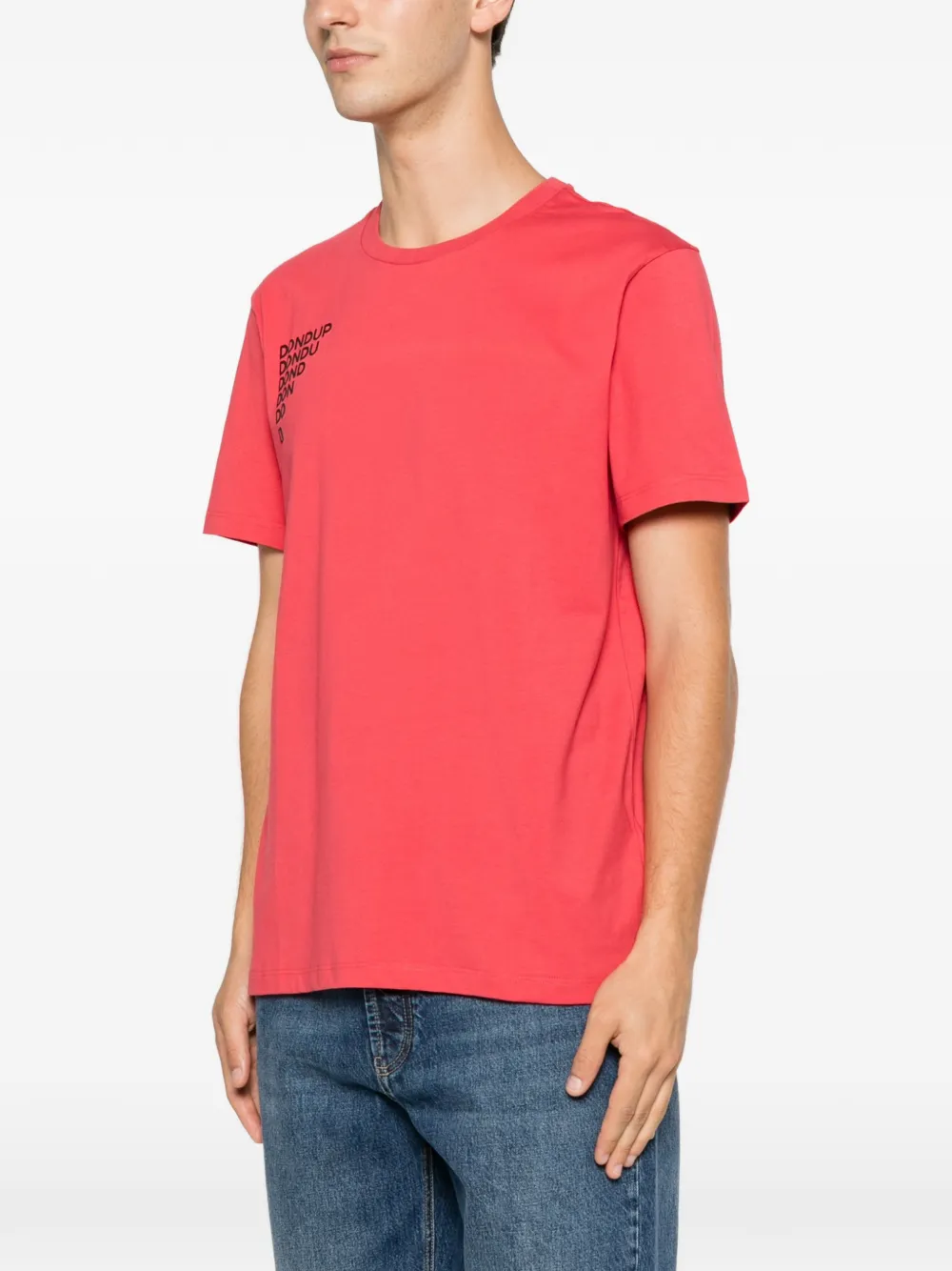 DONDUP T-shirt met logoprint Rood