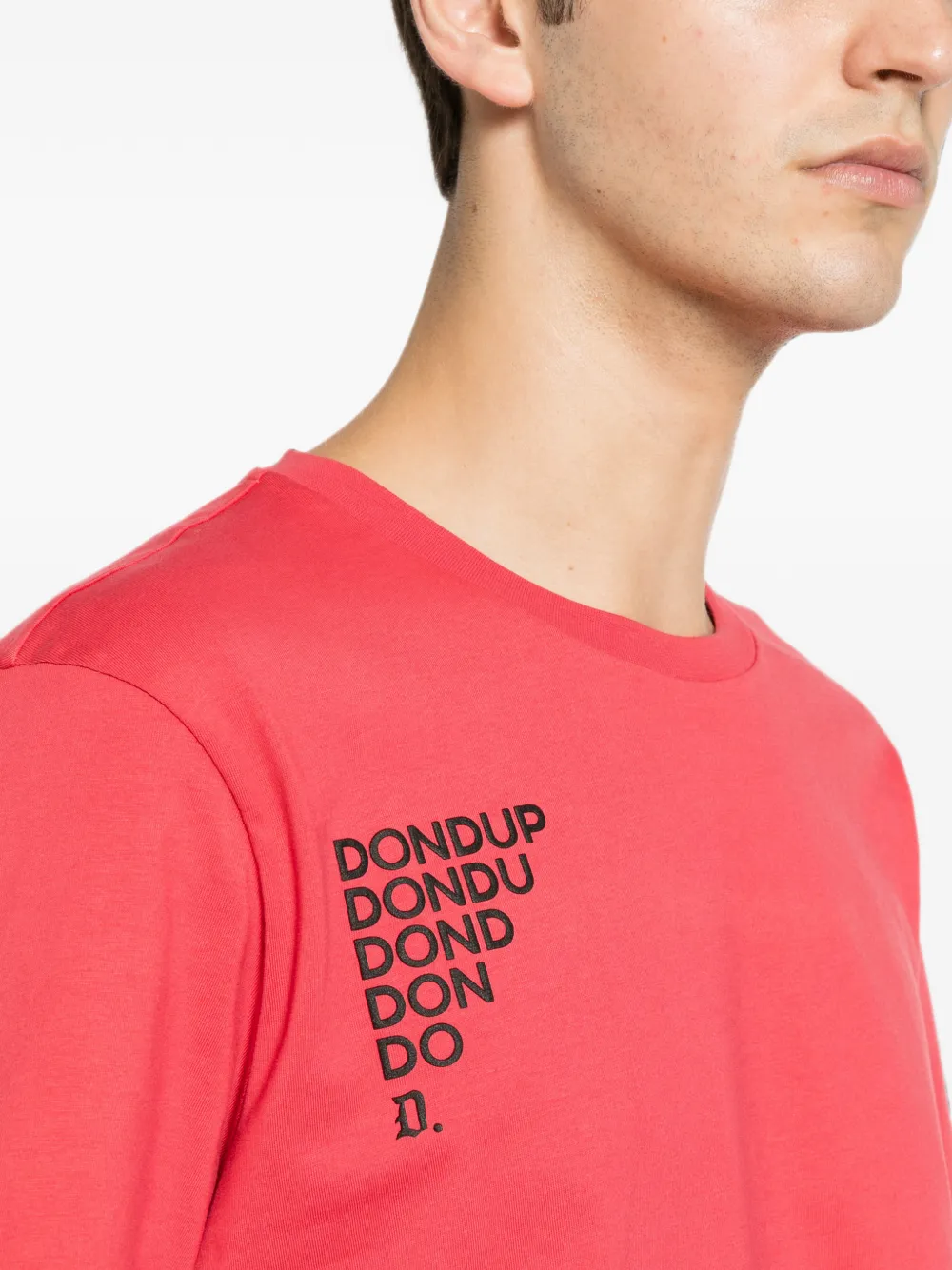 DONDUP T-shirt met logoprint Rood