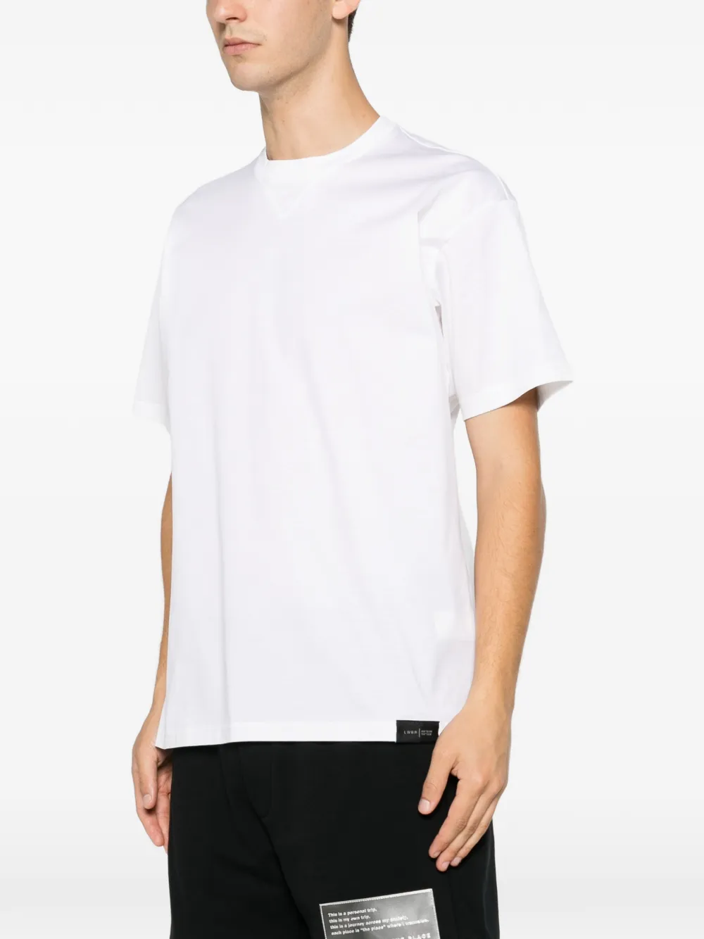 Low Brand T-shirt met ronde hals Wit