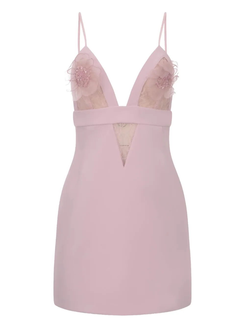 Elisabetta Franchi Mini-jurk verfraaid met kant Roze