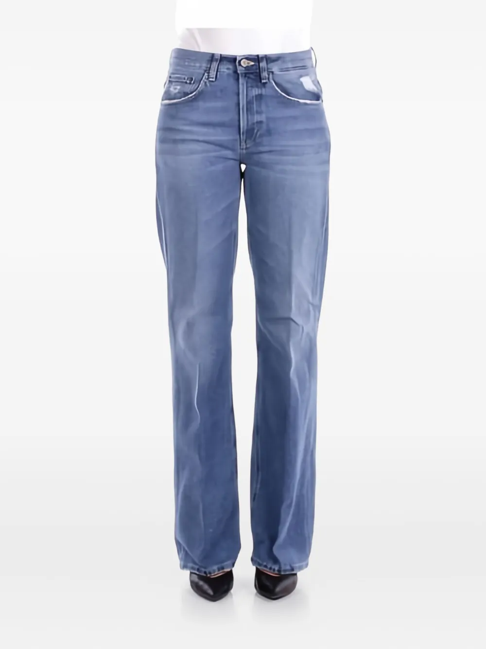 DONDUP Jeans dritti a vita alta - Blu