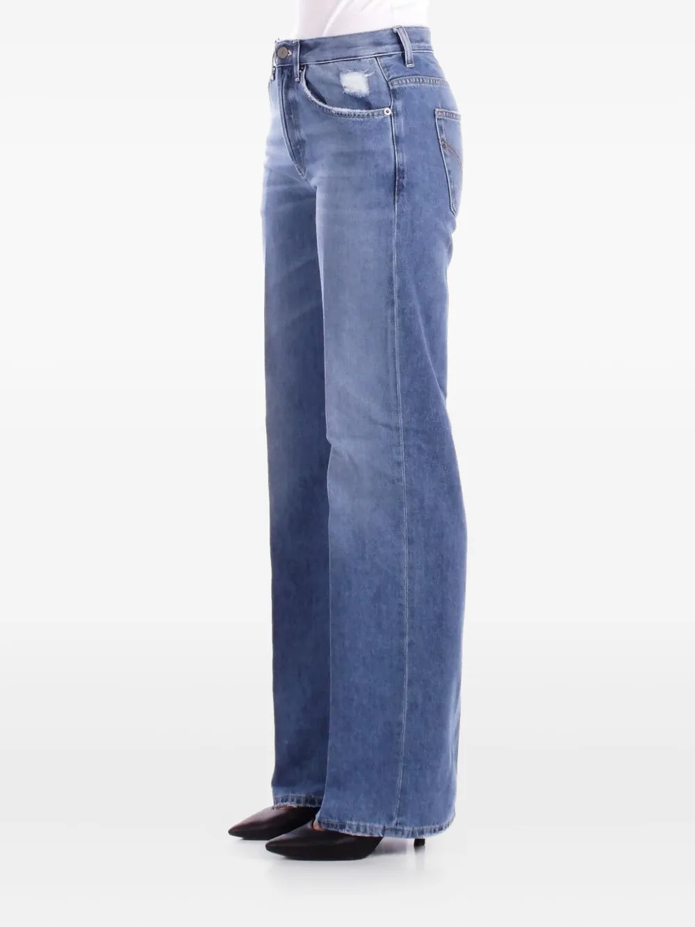 DONDUP High waist straight jeans - Blauw