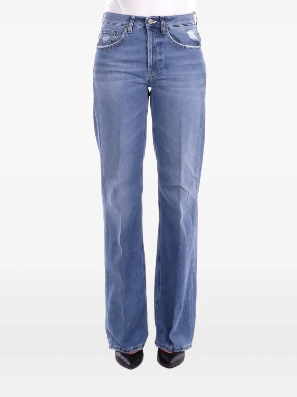 DONDUP high-waisted straight-leg jeans | Blue | Image 1