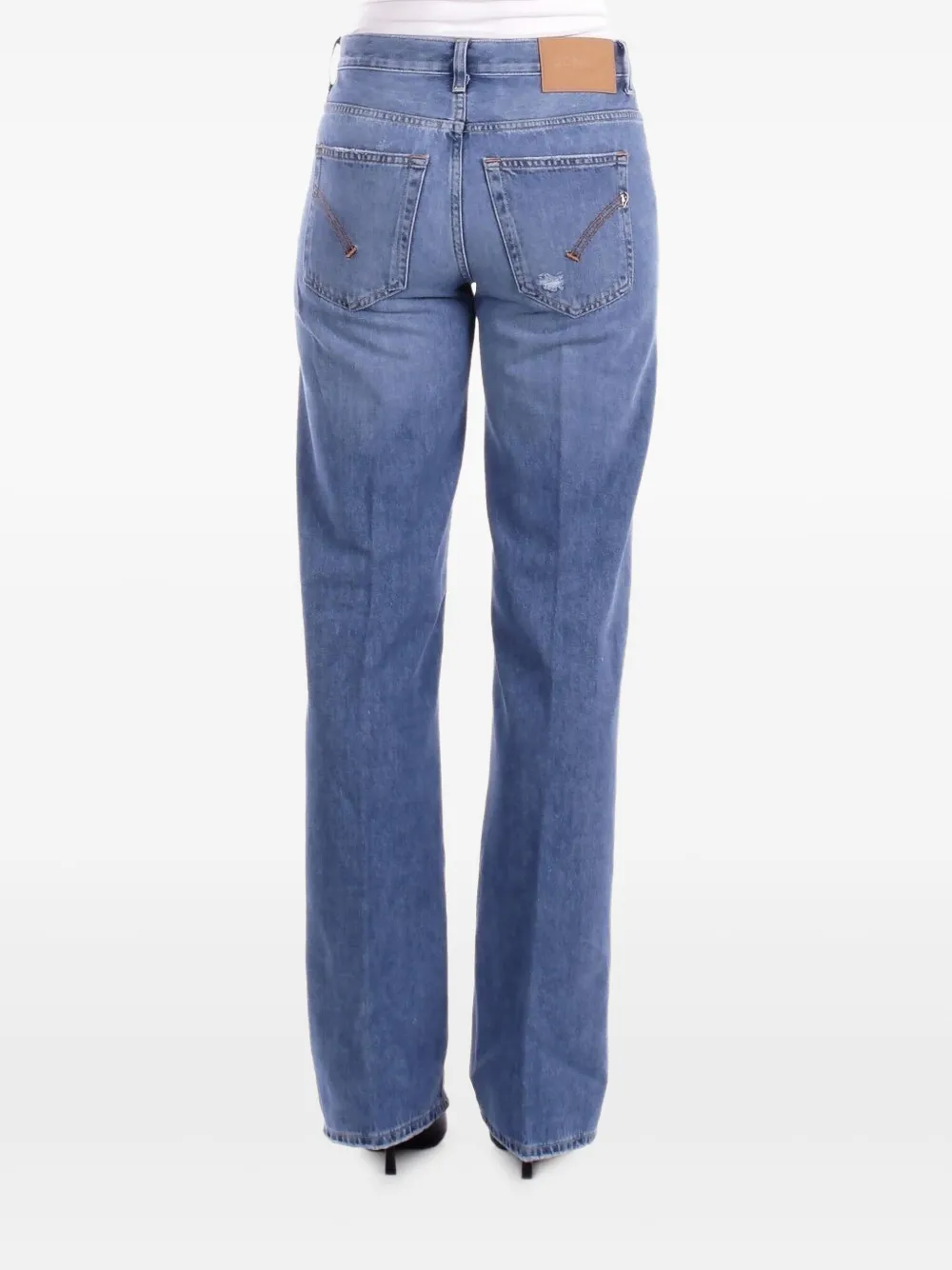 DONDUP High waist straight jeans Blauw