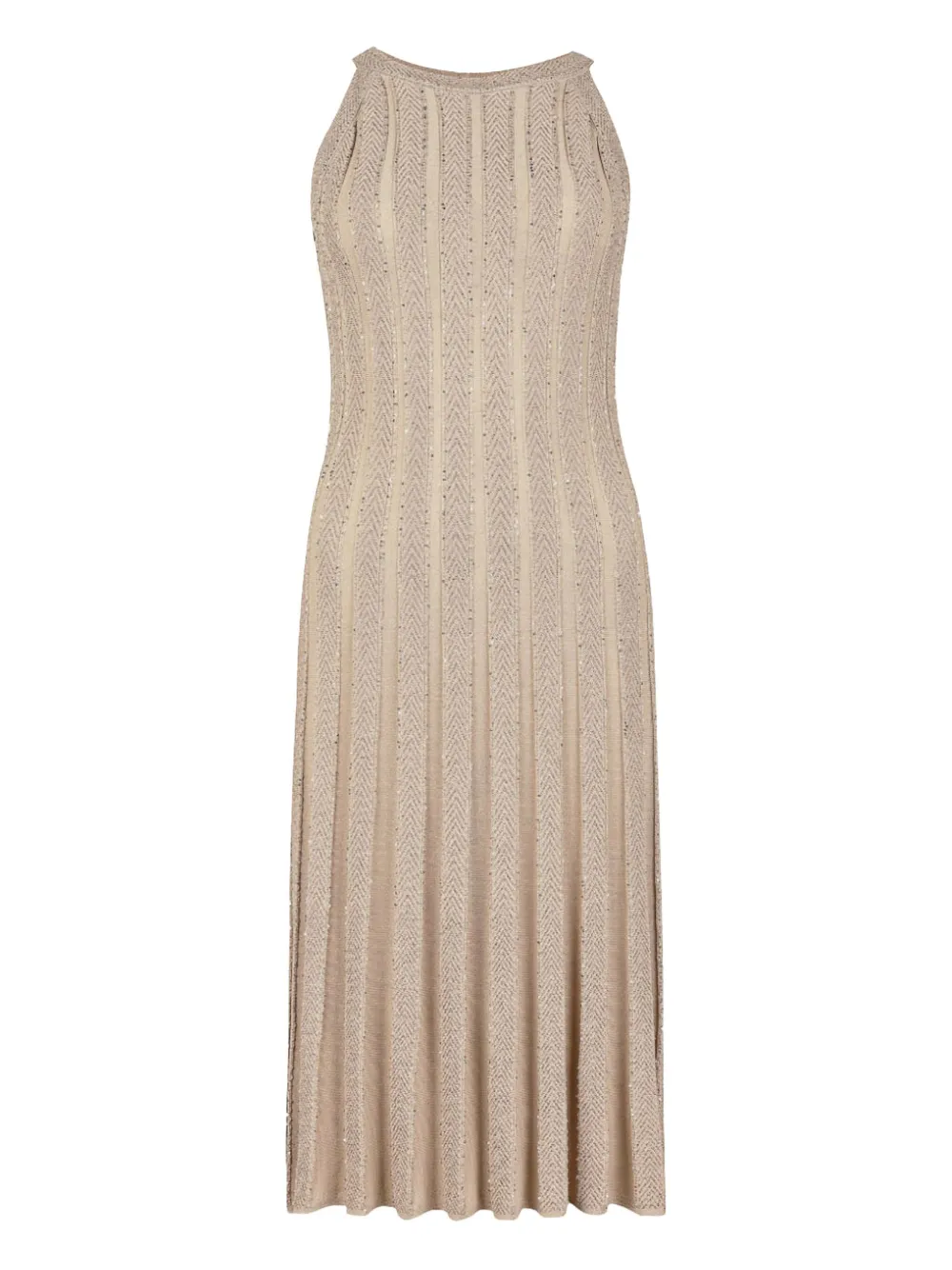 D.Exterior embellished pleated dress - ニュートラル D.Exterior embellished pleated dress - ニュートラル