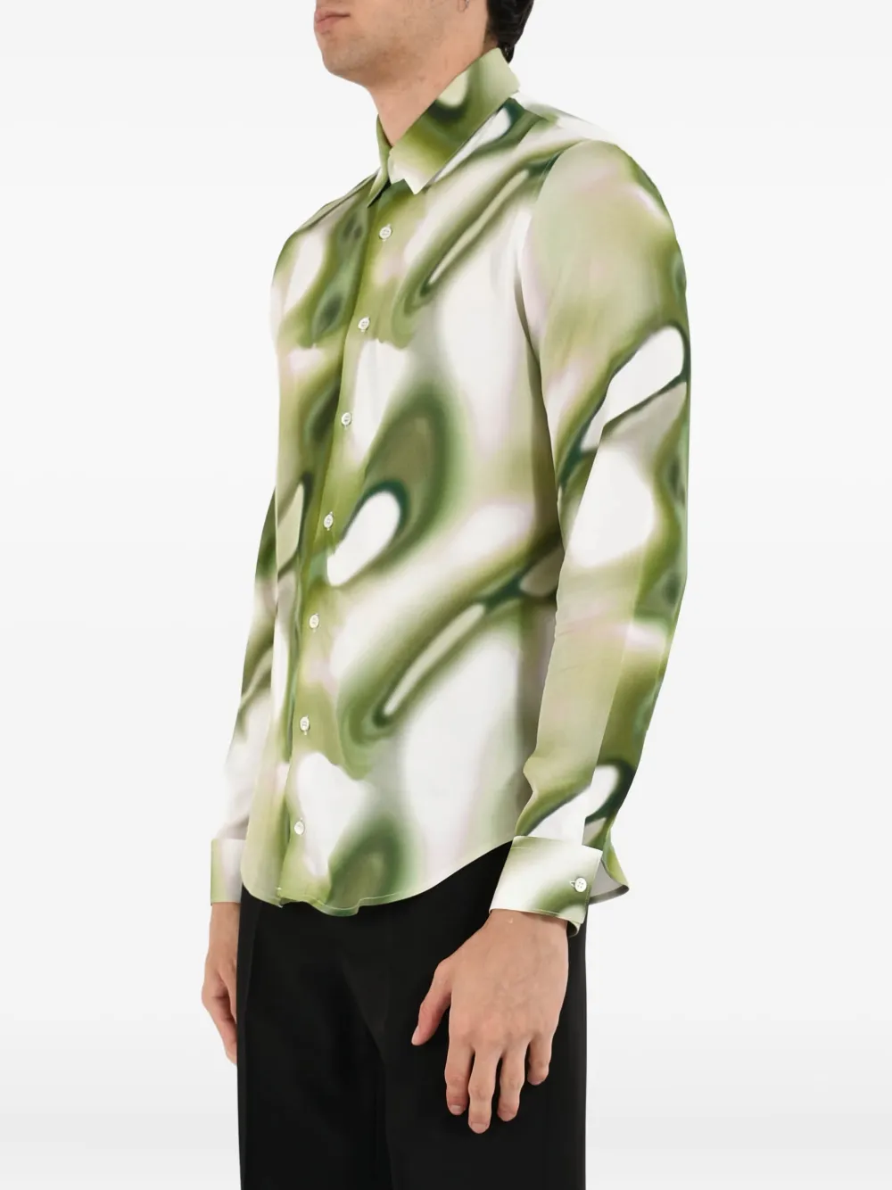 Patrizia Pepe abstract-print shirt Groen