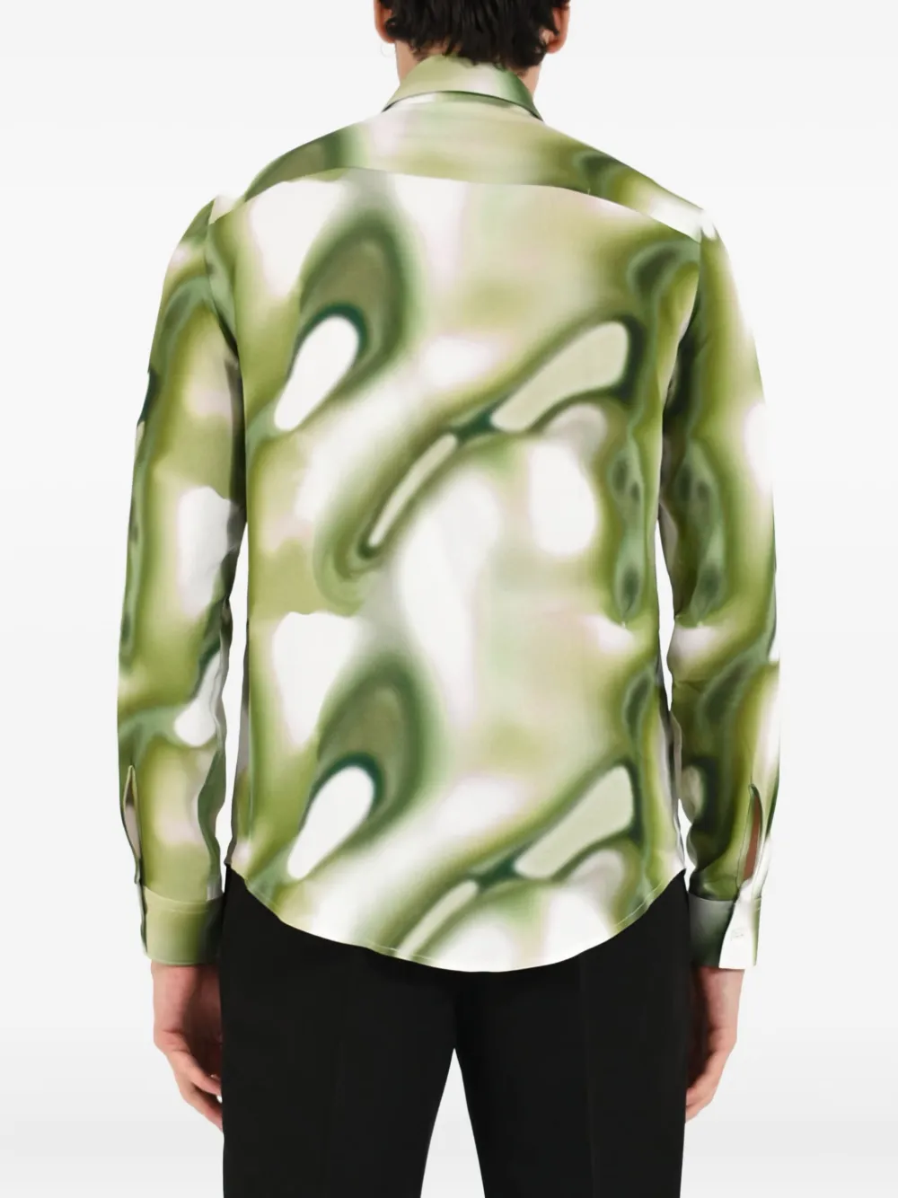 Patrizia Pepe abstract-print shirt Groen