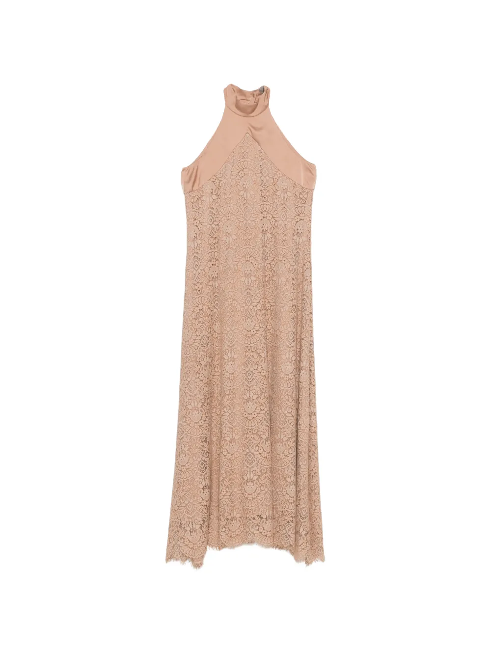 D.Exterior flower-lace midi dress - Toni neutri