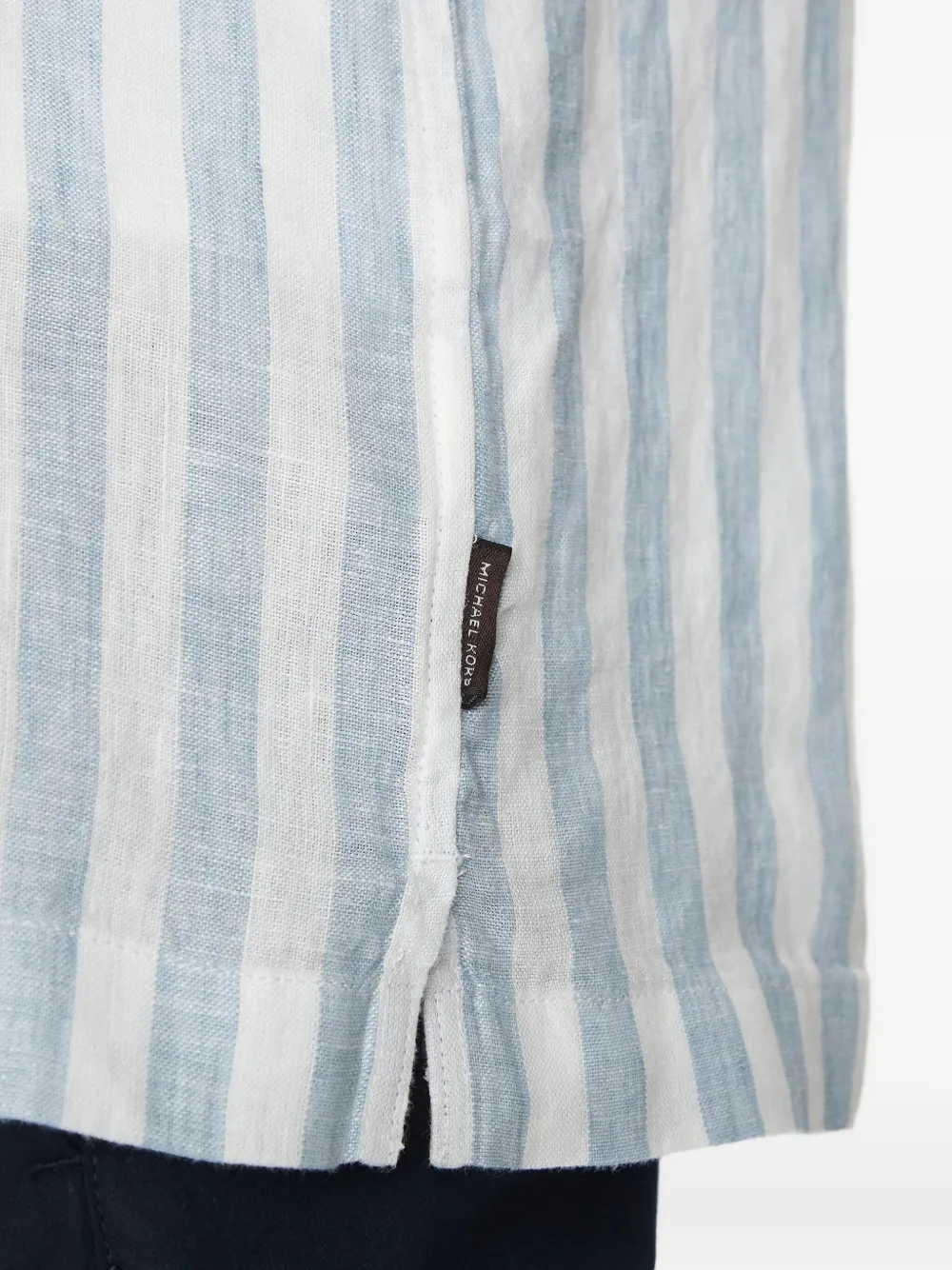 Michael Kors striped short-sleeve shirt Blauw