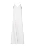 Fisico cross-back slip dress - White
