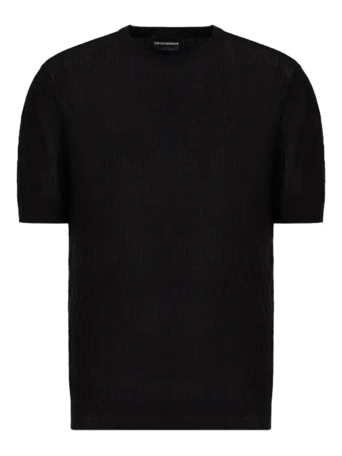 Emporio Armani ribbed short-sleeve sweater