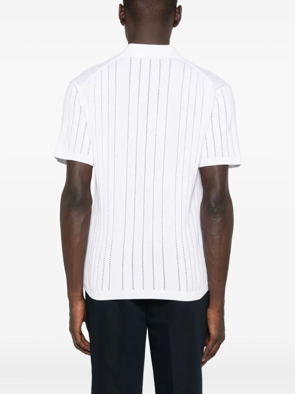 Michael Kors Geribbeld poloshirt Wit