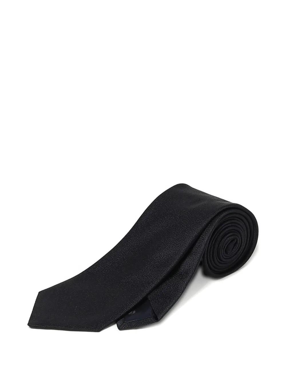 Emporio Armani Textured Silk Tie In Black