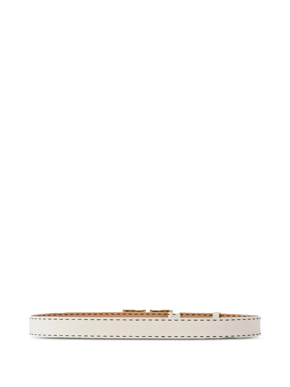 Elisabetta Franchi contrast-stitch leather belt Wit