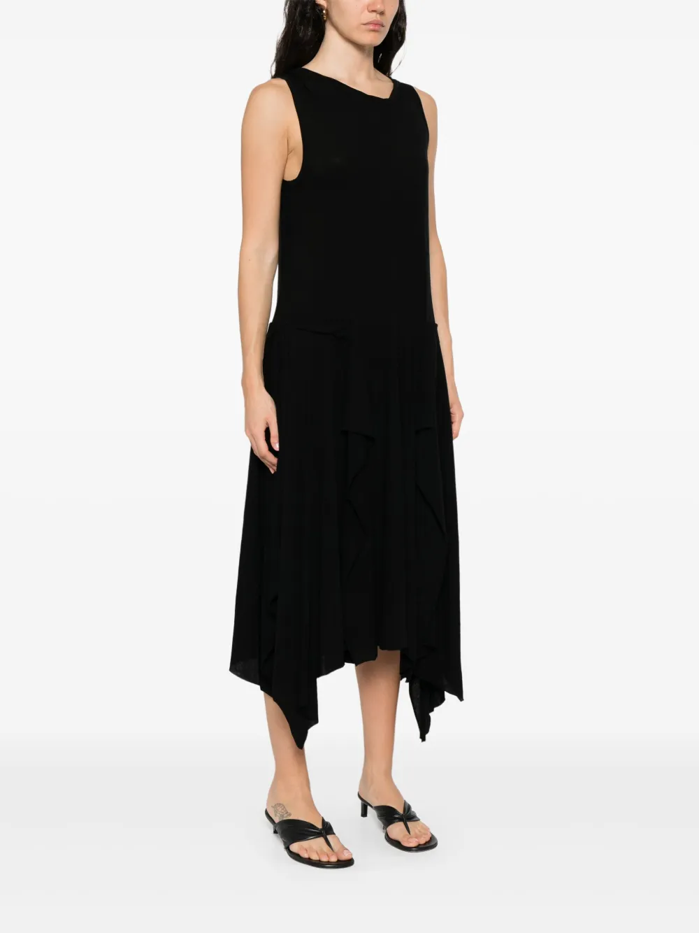 Yohji Yamamoto Asymmetric Midi Dress