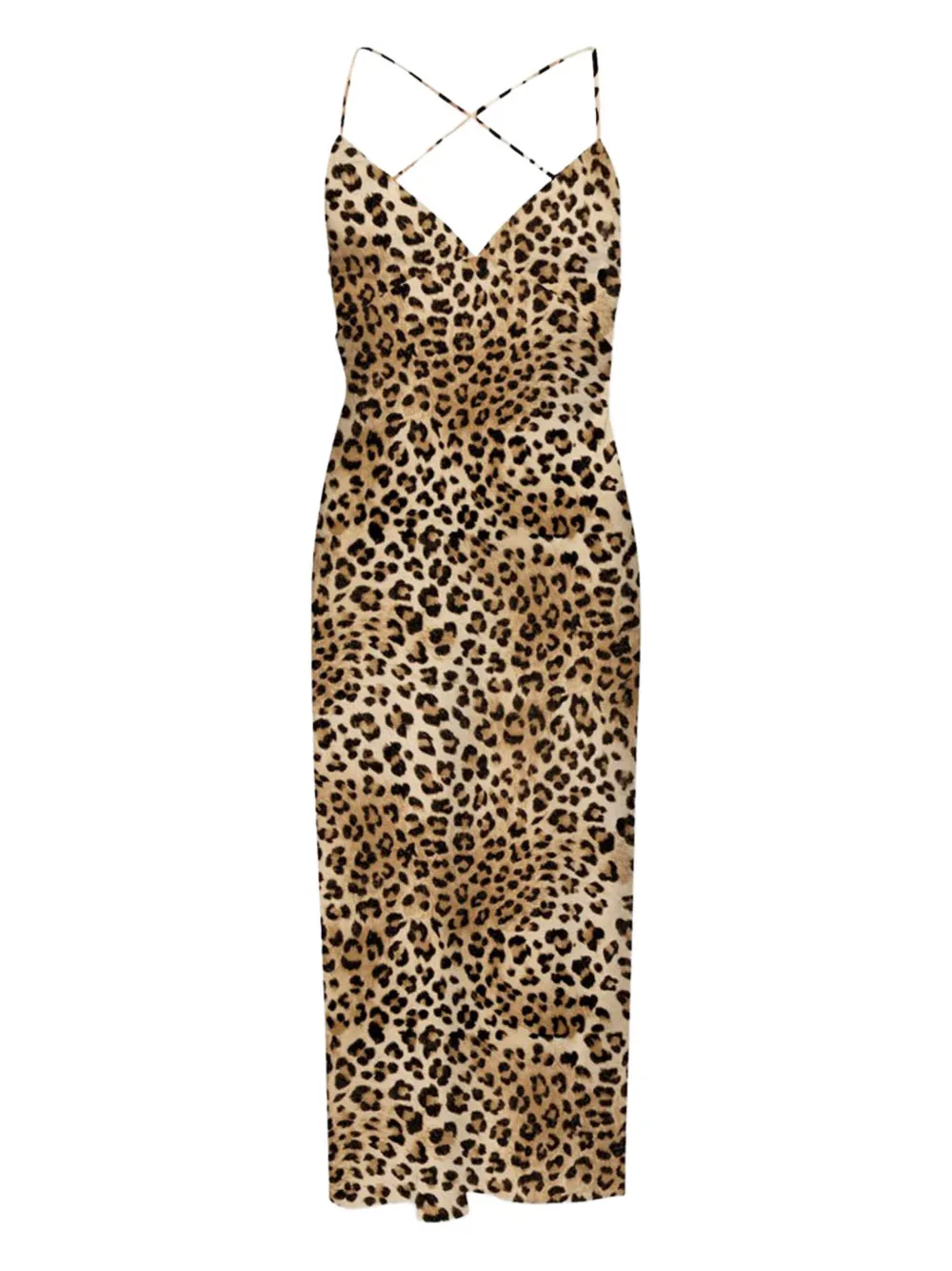 MC2 Saint Barth Eydis cross-back leopard-print maxi dress | Brown | Image 1