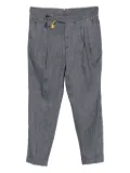 Manuel Ritz pleated star-detail trousers - Blue