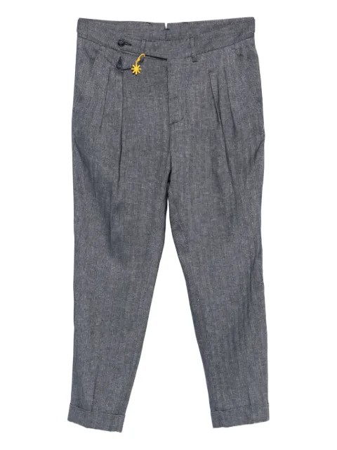Manuel Ritz pleated star-detail trousers