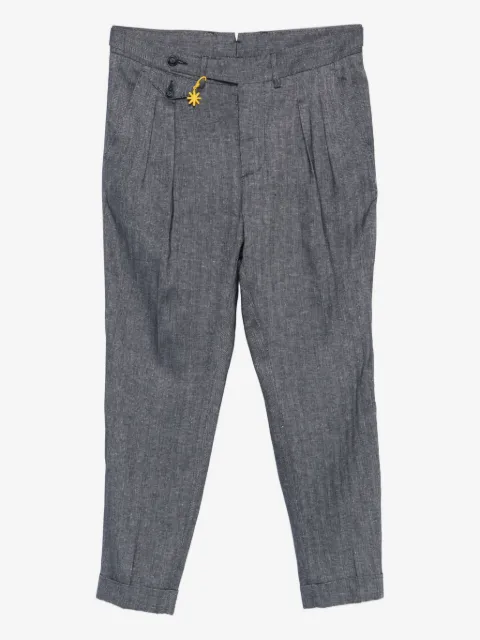 Manuel Ritz pleated star-detail trousers