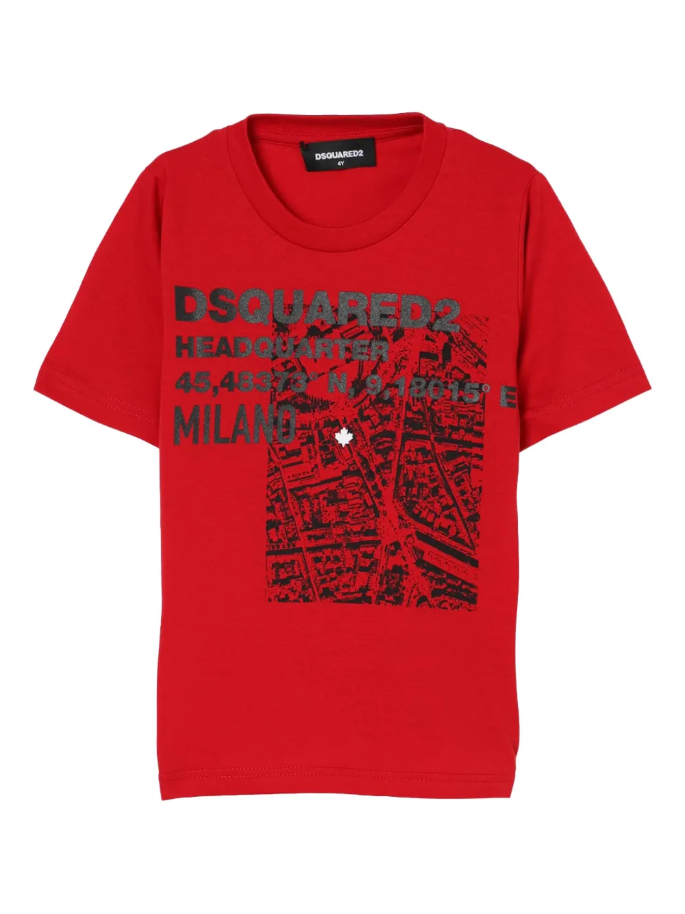 Dsquared2 Kids' Graphic-print T-shirt In Red