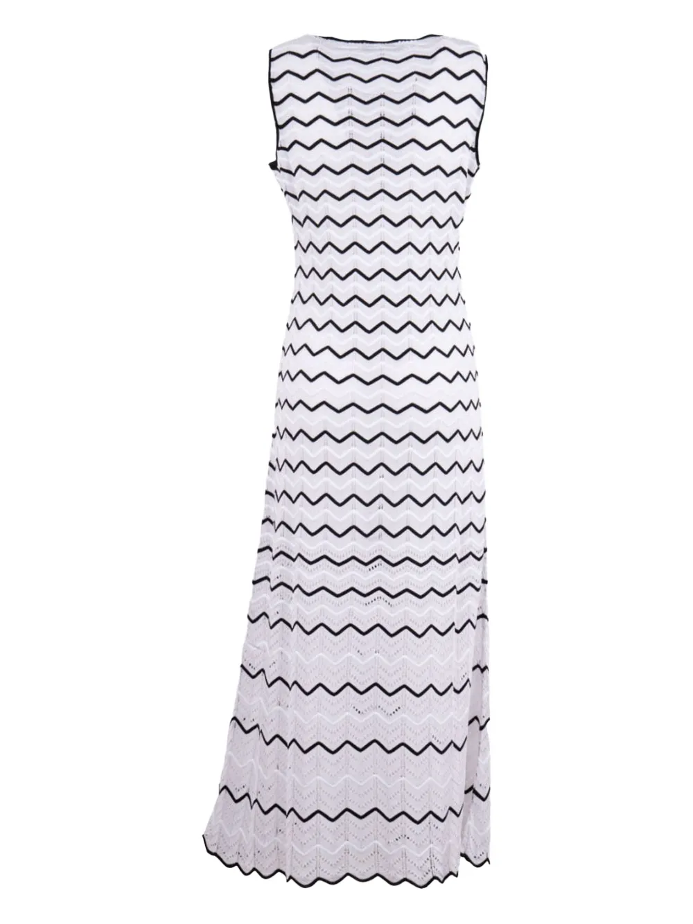 D.Exterior Jurk met zigzagprint Wit