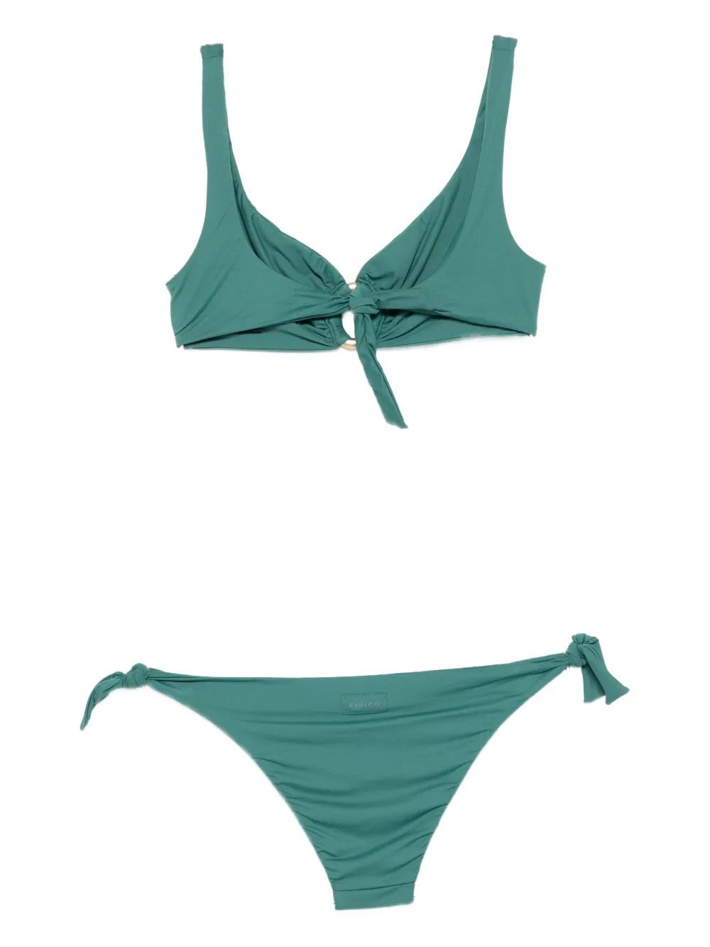 Fisico ring-detail bikini Groen
