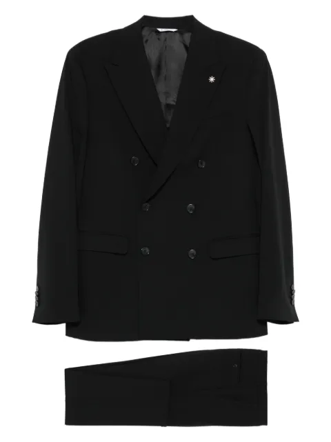 Manuel Ritz double-breasted welt-pocket suit