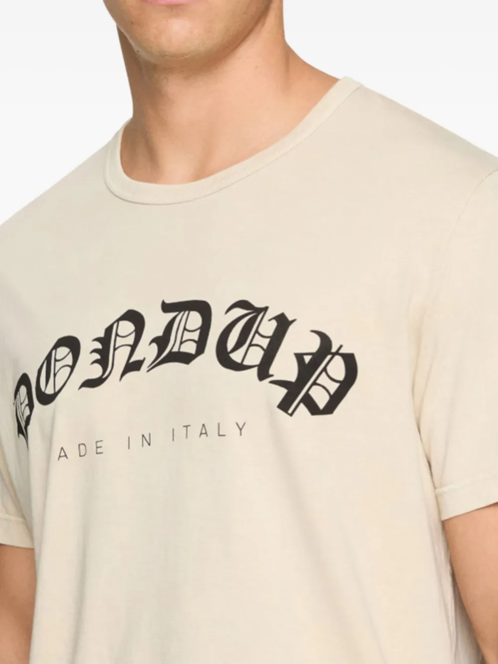 DONDUP T-shirt met logoprint Beige