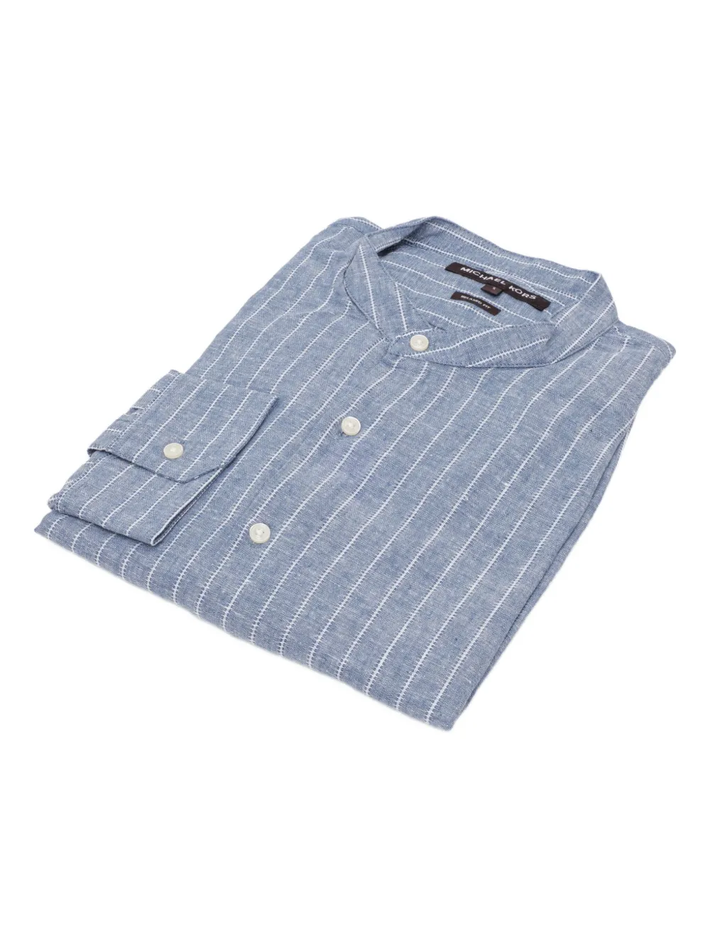 Michael Kors mandarin-collar striped shirt | Blue | Image 1