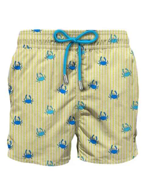 MC2 Saint Barth crab-print striped swim shorts