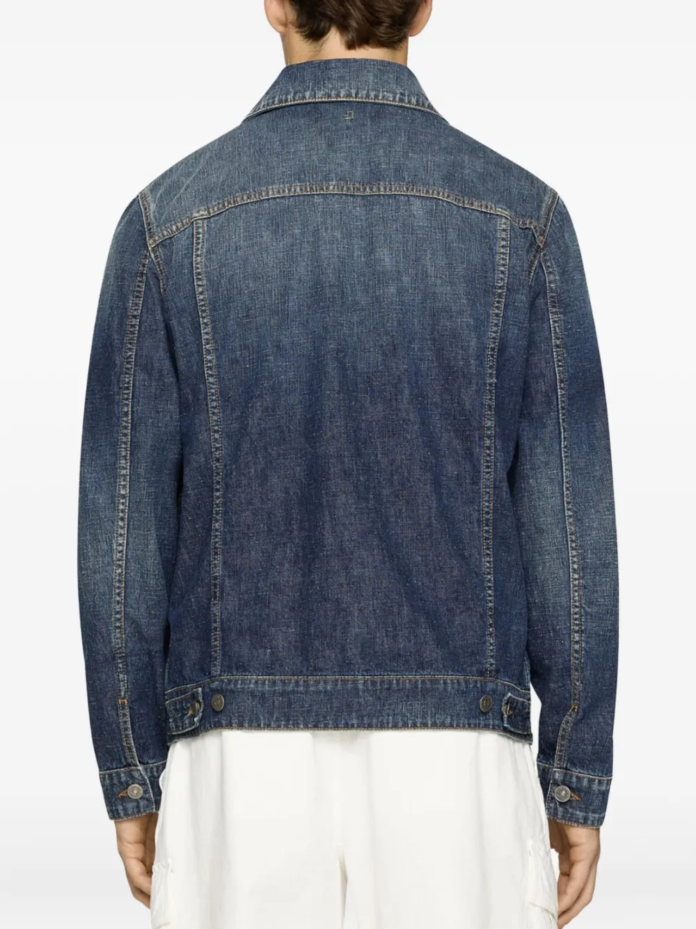 DONDUP Jack met klepzak en knoopsluiting Blauw