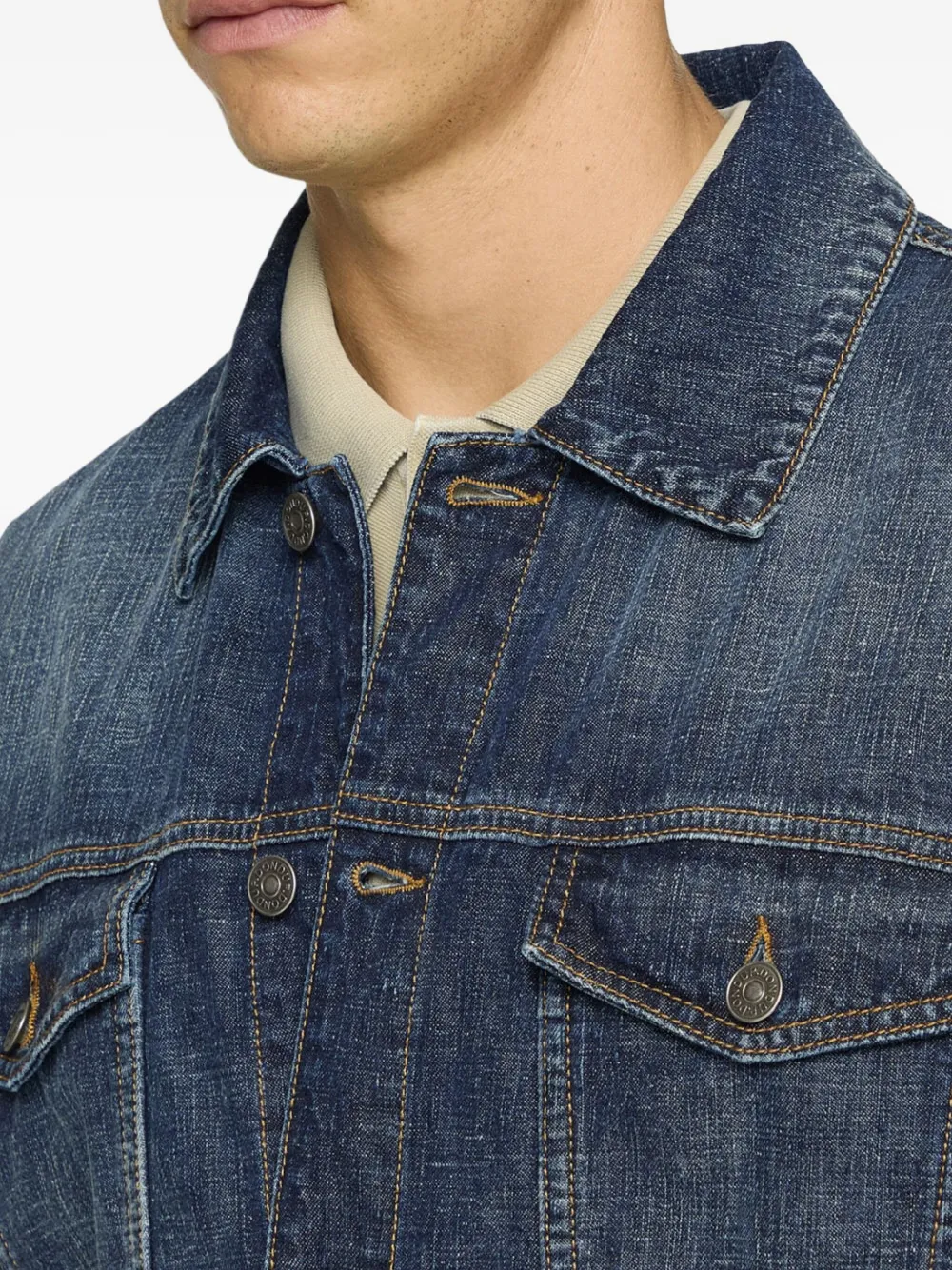DONDUP Jack met klepzak en knoopsluiting Blauw