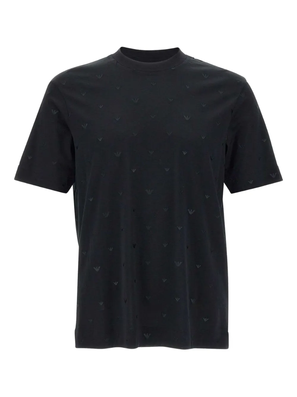 Emporio Armani logo-embroidered T-shirt | Black | Image 1