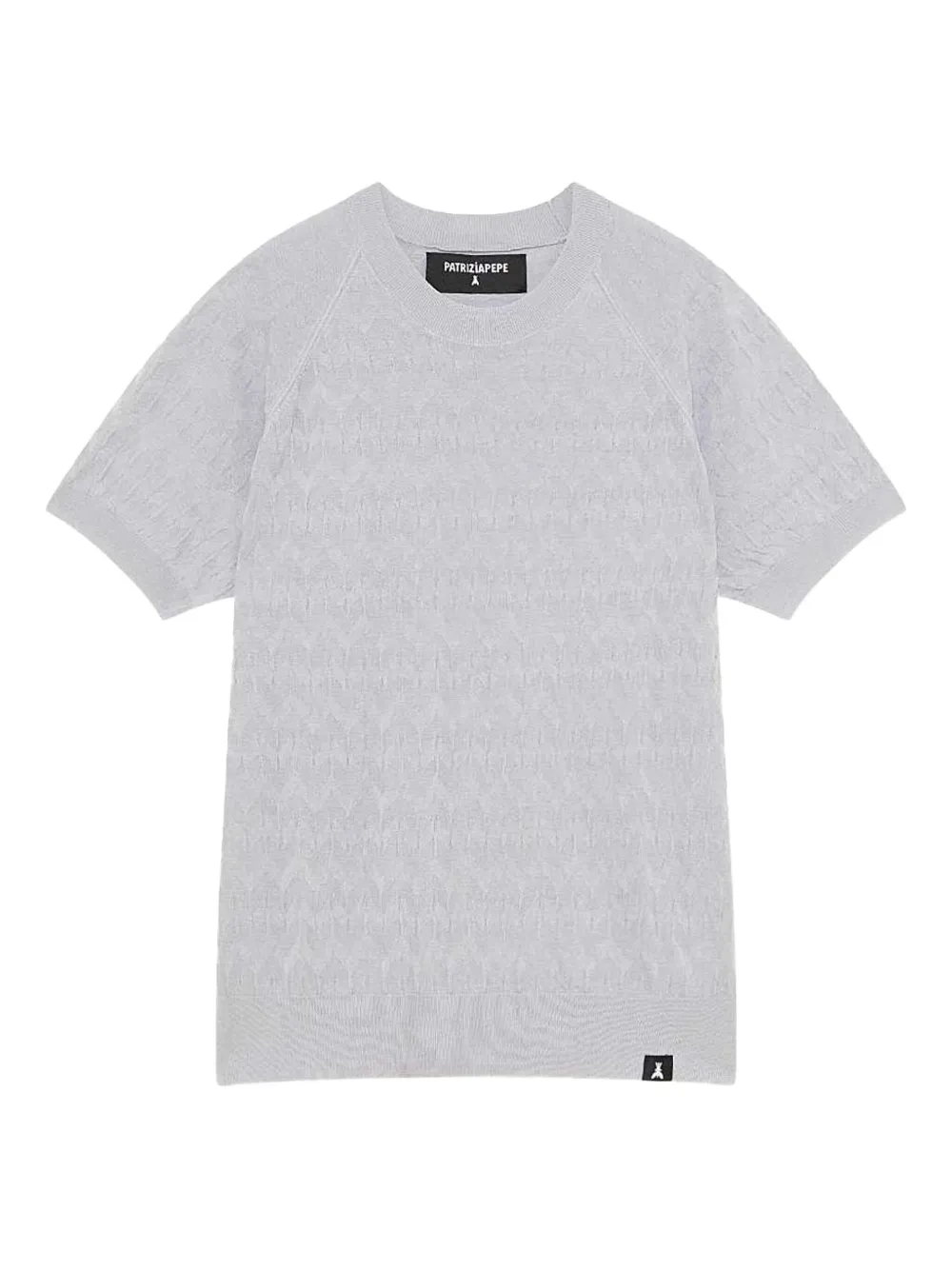 Patrizia Pepe textured raglan-sleeve t-shirt | Grey | Image 1