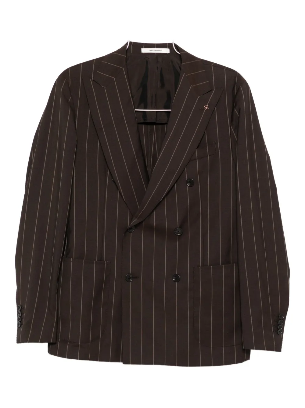 Tagliatore pinstripe welt-pockets suit Bruin
