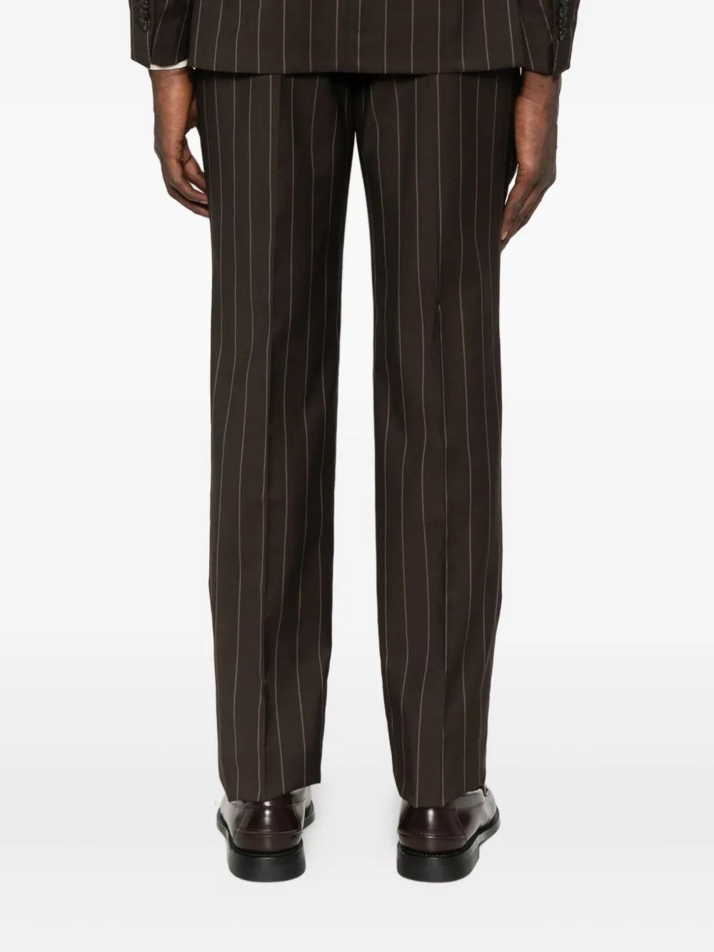 Tagliatore pinstripe welt-pockets suit Bruin