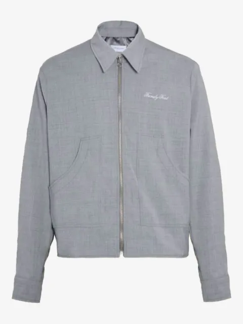 Family First embroidered zip-up jacket