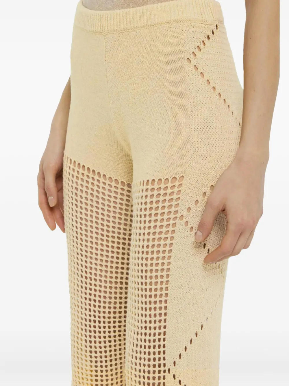 MC2 Saint Barth Alva broek met gehaakt detail Beige