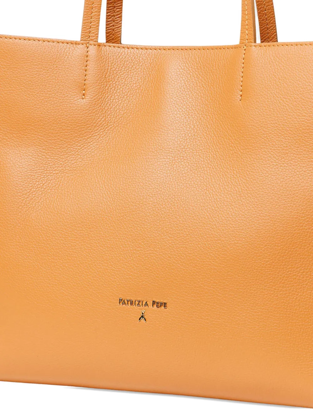 Patrizia Pepe Leren shopper Oranje