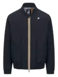 K-Way front-zip logo-patch jacket - Black