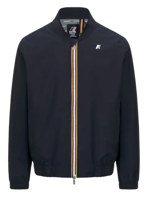 K-Way front-zip logo-patch jacket